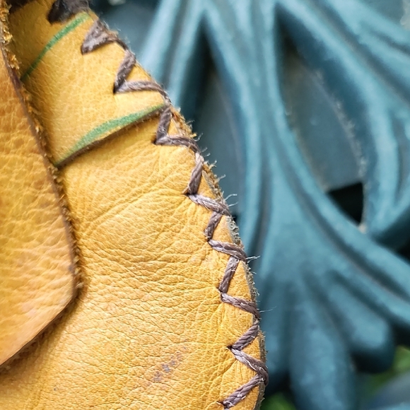 Yellow Leather Pouch - Picture 6 of 7